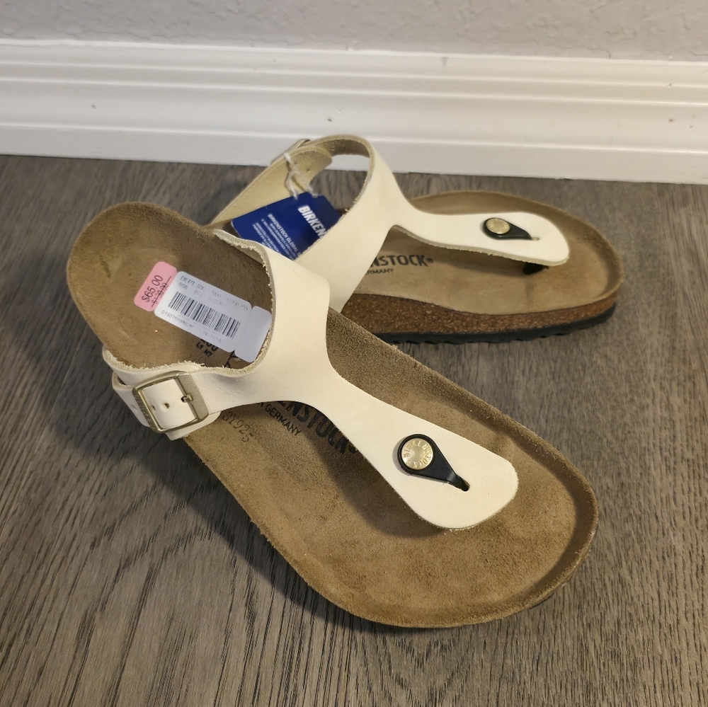 Birkenstock Women's Gizeh Sandals In Ecru, 9 (40)